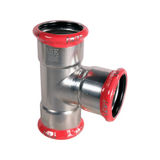 BASE PRESS-M szénacél T-idom, egál, 42 mm, horganyzott