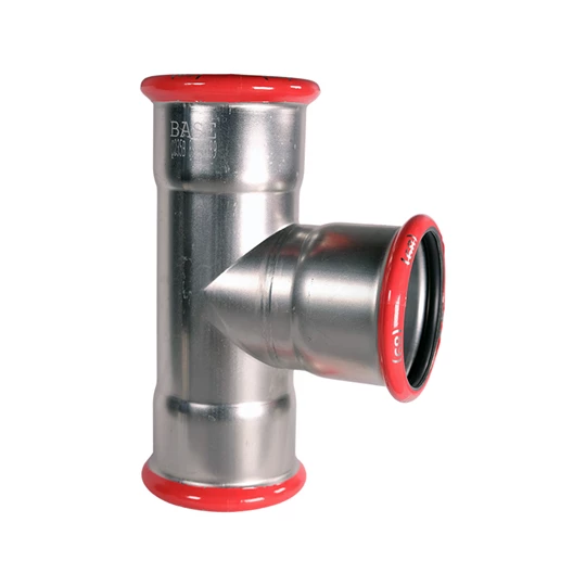 BASE PRESS-M szénacél T-idom, egál, 89 mm, horganyzott