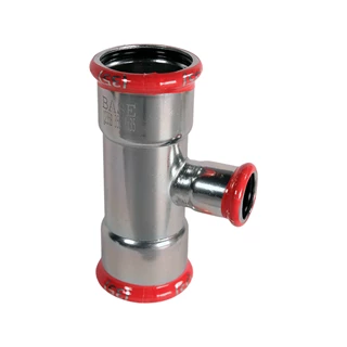 BASE PRESS-M szénacél T-idom, szűkített, 35 - 18 - 35 mm, horganyzott