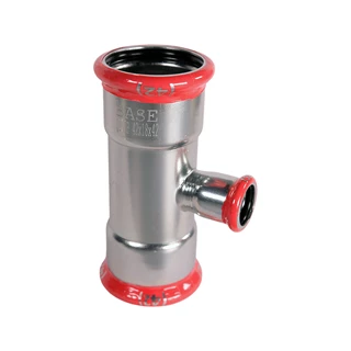 BASE PRESS-M szénacél T-idom, szűkített, 42 - 18 - 42 mm, horganyzott