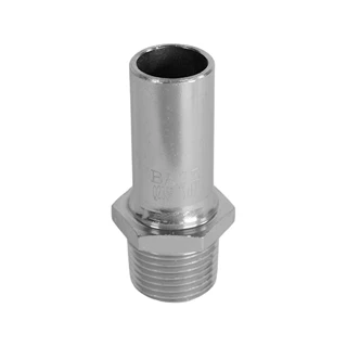 BASE PRESS-M szénacél bedugó idom, 18 mm - 1/2" KM, horganyzott