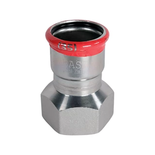 BASE PRESS-M szénacél csatlakozó idom, belső menetes, 35 mm - 5/4" BM, horganyzott