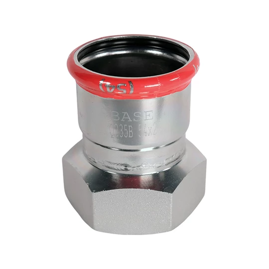 BASE PRESS-M szénacél csatlakozó idom, belső menetes, 54 mm - 2" BM, horganyzott