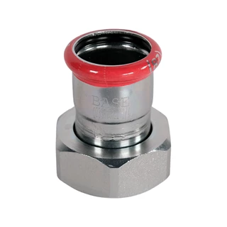 BASE PRESS-M szénacél csatlakozó idom, hollandis, 28 mm - 5/4" BM, horganyzott