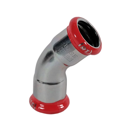 BASE PRESS-M szénacél ív idom, 45°, 18 mm, BB, horganyzott