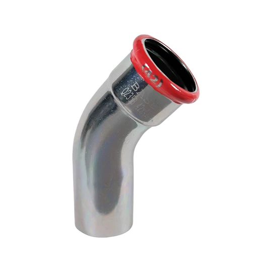 BASE PRESS-M szénacél ív idom, 45°, 42 mm, KB, horganyzott