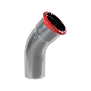 BASE PRESS-M szénacél ív idom, 45°, 76 mm, KB, horganyzott