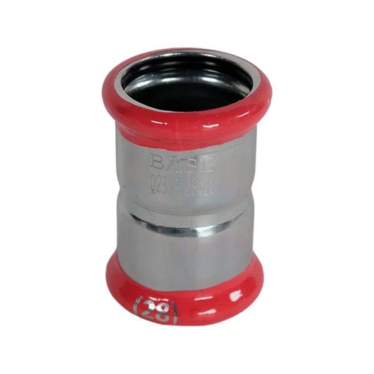 BASE PRESS-M szénacél karmantyú, 28 mm, horganyzott