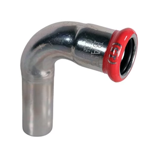 BASE PRESS-M szénacél könyök idom, 90°, 15 mm, KB, horganyzott