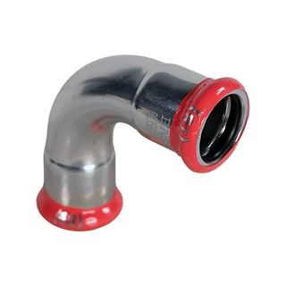 BASE PRESS-M szénacél könyök idom, 90°, 18 mm, BB, horganyzott