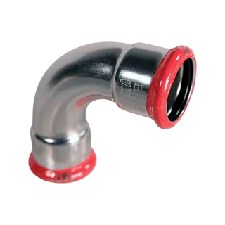 BASE PRESS-M szénacél könyök idom, 90°, 28 mm, BB, horganyzott