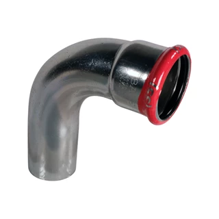 BASE PRESS-M szénacél könyök idom, 90°, 35 mm, KB, horganyzott