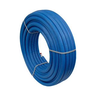 BASE PRESS-TH/U cső 20*2,0 mm, PE-Xb/Al/PE-Xb, ötrétegű, szigetelt kék, 50 fm/tekercs