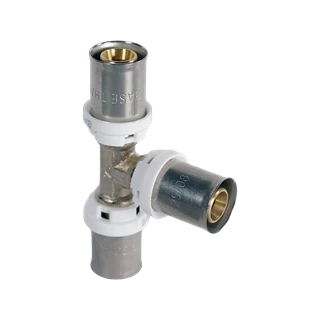 BASE PRESS-TH/U ötrétegű T-idom, egál, 16, réz