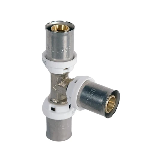 BASE PRESS-TH/U ötrétegű T-idom, egál, 16, réz