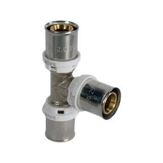 BASE PRESS-TH/U ötrétegű T-idom, egál, 25, réz