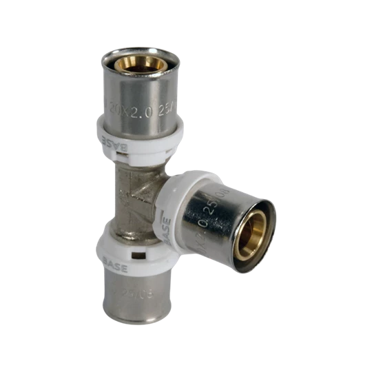 BASE PRESS-TH/U ötrétegű T-idom, egál, 25, réz