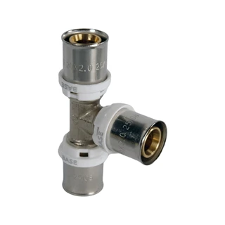 BASE PRESS-TH/U ötrétegű T-idom, egál, 25, réz