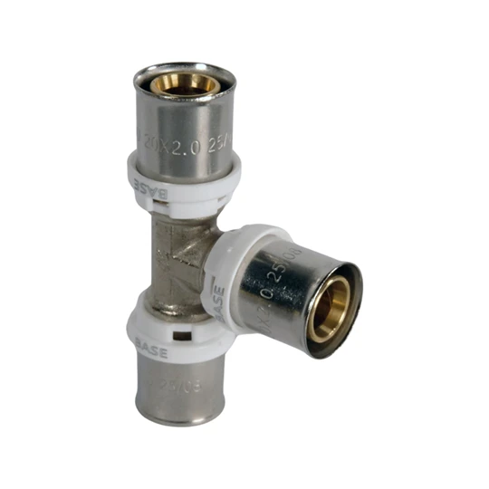 BASE PRESS-TH/U ötrétegű T-idom, egál, 25, réz