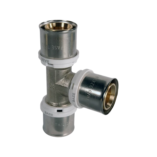 BASE PRESS-TH/U ötrétegű T-idom, egál, 32, réz