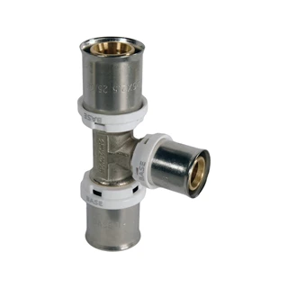 BASE PRESS-TH/U ötrétegű T-idom, szűkített, 20 x 16 x 20, réz