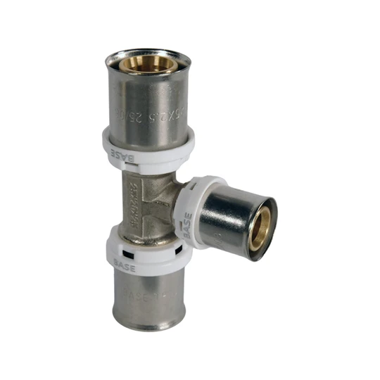 BASE PRESS-TH/U ötrétegű T-idom, szűkített, 20 x 16 x 20, réz