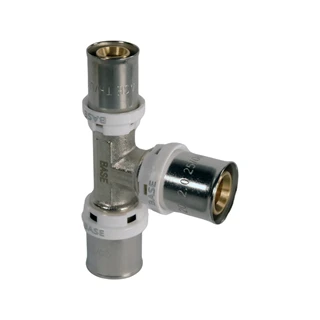 BASE PRESS-TH/U ötrétegű T-idom, szűkített, 20 x 20 x 16, réz