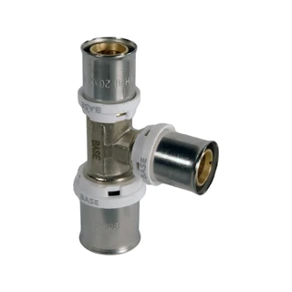 BASE PRESS-TH/U ötrétegű T-idom, szűkített, 25 x 20 x 20, réz