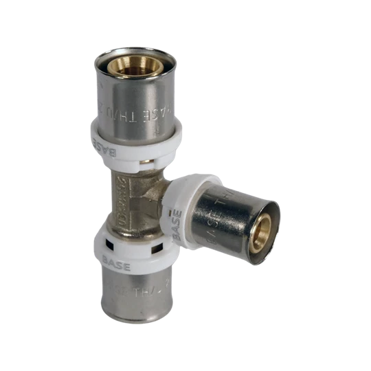 BASE PRESS-TH/U ötrétegű T-idom, szűkített, 25 x 20 x 25, réz