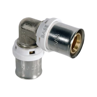 BASE PRESS-TH/U ötrétegű könyök idom, 25, réz