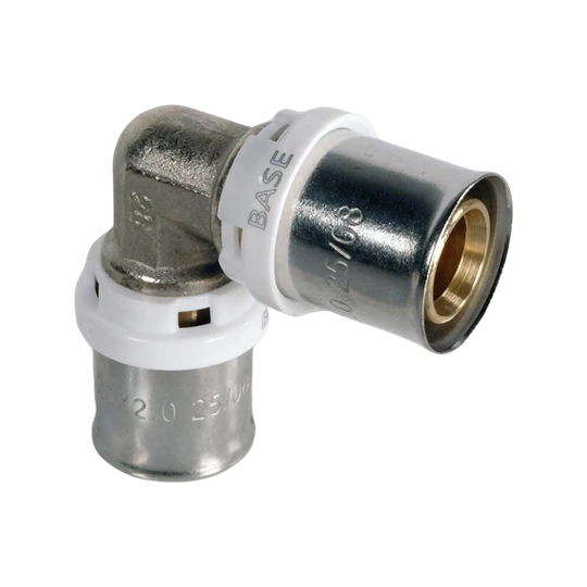 BASE PRESS-TH/U ötrétegű könyök idom, 25, réz