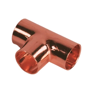 BASE forrasztható réz T-idom, egál, 18 mm