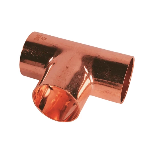 BASE forrasztható réz T-idom, egál, 42 mm