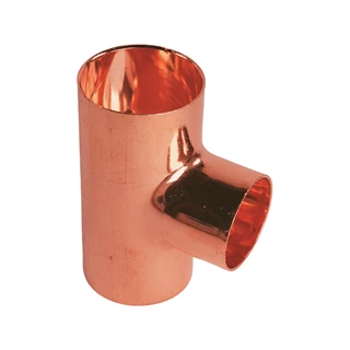 BASE forrasztható réz T-idom, szűkített, 42 - 35 - 42 mm