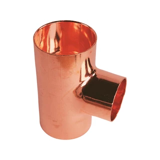 BASE forrasztható réz T-idom, szűkített, 54 - 42 - 54 mm