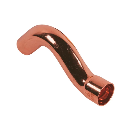 BASE forrasztható réz félkerülő idom, 22 mm, KB