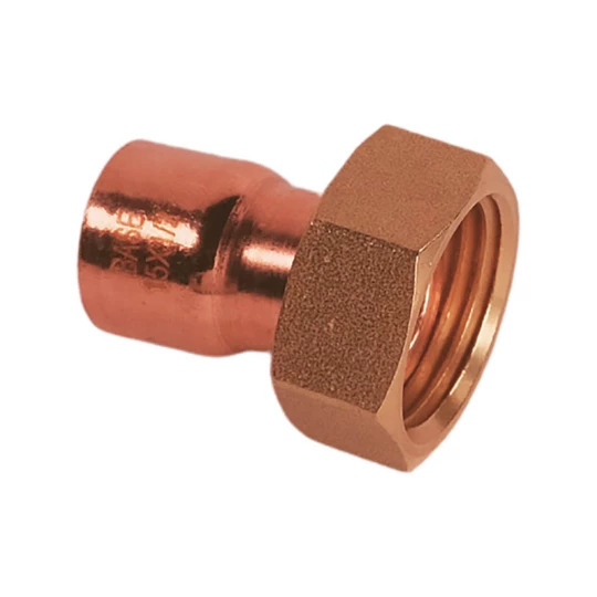 BASE forrasztható réz hollander idom (félhollandi), egyenes, 15 mm - 1/2"