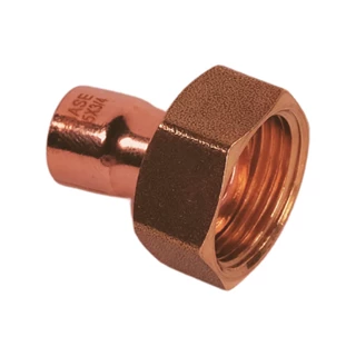 BASE forrasztható réz hollander idom (félhollandi), egyenes, 15 mm - 3/4"