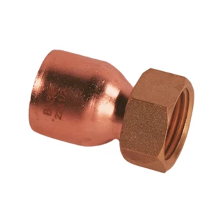 BASE forrasztható réz hollander idom (félhollandi), egyenes, 22 mm - 1/2"