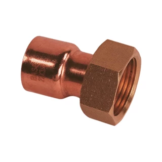 BASE forrasztható réz hollander idom (félhollandi), egyenes, 22 mm - 3/4"