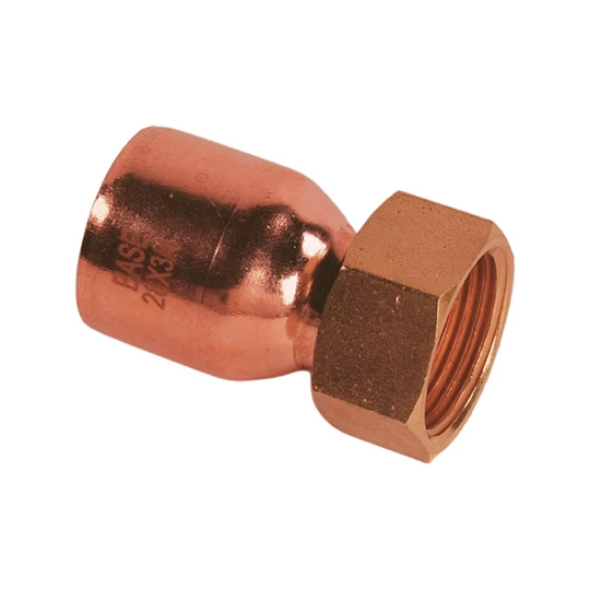 BASE forrasztható réz hollander idom (félhollandi), egyenes, 28 mm - 3/4"