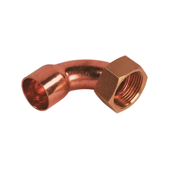 BASE forrasztható réz hollander idom (könyök félhollandi), sarok, 22 mm - 3/4"