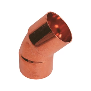 BASE forrasztható réz ív idom 45°, BB, 42 mm