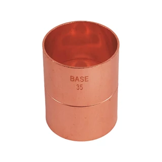 BASE forrasztható réz karmantyú idom, 35 mm