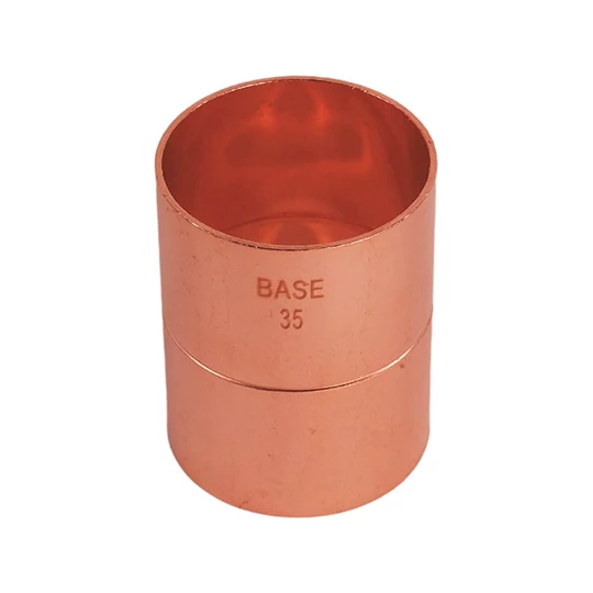 BASE forrasztható réz karmantyú idom, 35 mm
