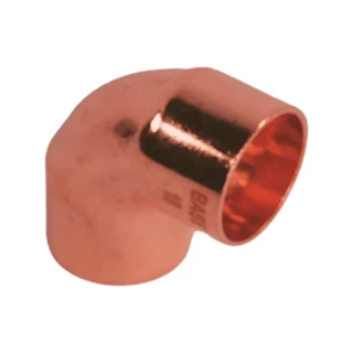 BASE forrasztható réz könyök idom 90°, BB, 18 mm