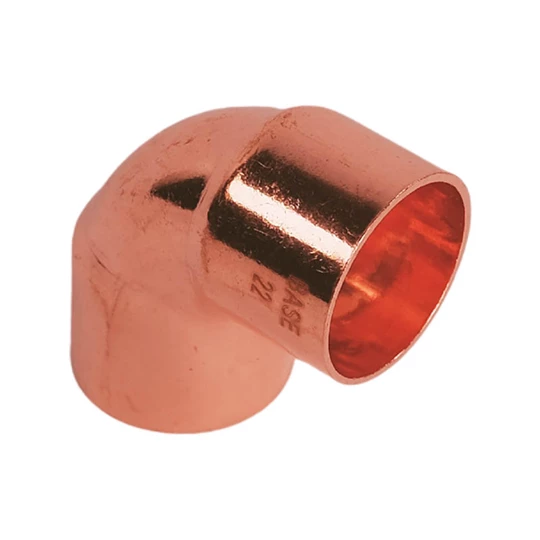 BASE forrasztható réz könyök idom 90°, BB, 22 mm