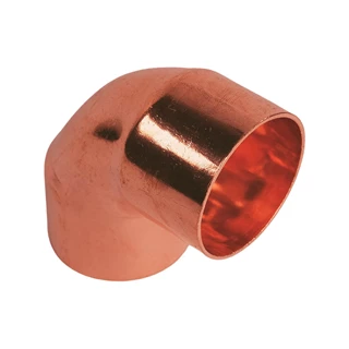 BASE forrasztható réz könyök idom 90°, BB, 42 mm