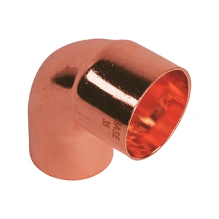 BASE forrasztható réz könyök idom 90°, KB, 35 mm