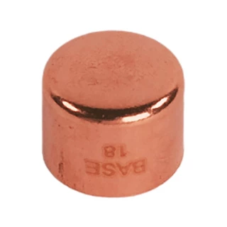 BASE forrasztható réz kupak idom, 18 mm
